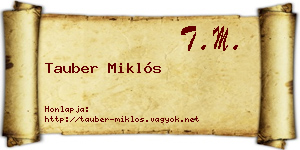 Tauber Miklós névjegykártya