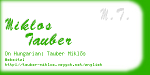 miklos tauber business card